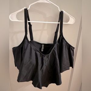 Torrid Size 3 Black Flounce Bikini Top